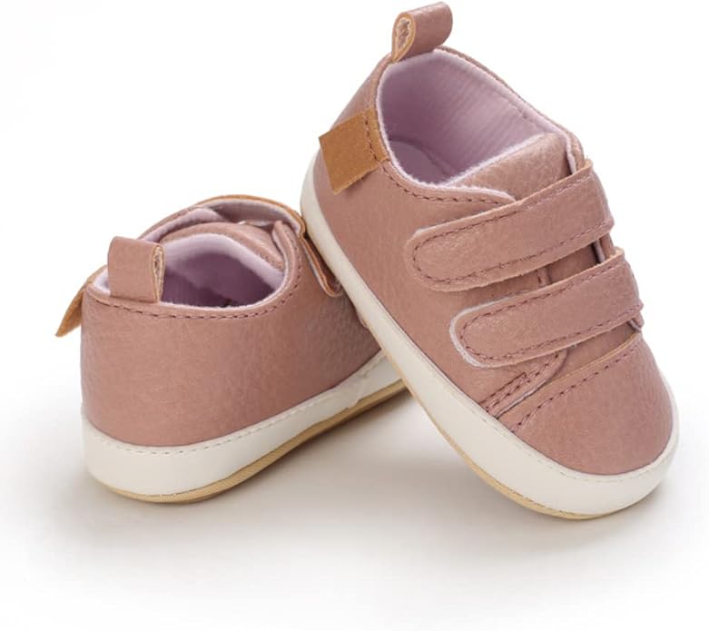 Clowora Baby Boys Girls Shoes Non-Slip Rubber Sole Sneakers Infant First Walking Toddler Crib Shoes Newborn Loafers Flats.