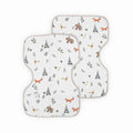Little Unicorn Ultra-Absorbent Premium Burp Cloth 2 Pack | Soft on Baby's Skin | Larger Size | Ergonomic Design | Set of 2 (Forest Friends)