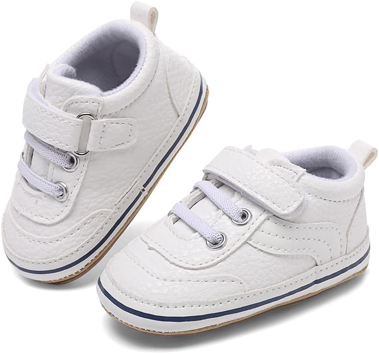 Clowora Baby Boys Girls Shoes Non-Slip Rubber Sole Sneakers Infant First Walking Toddler Crib Shoes Newborn Loafers Flats.