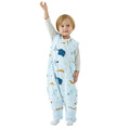Duomiaomiao 1.5 TOG Toddler Sleep Sack 24-36 Months 100% Cotton Four Season Side Open Zipper Baby Sleep Sack with Feet, Breathable Toddler Wearable Blanket