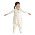 Duomiaomiao 1.5 TOG Toddler Sleep Sack 6-12 Months 100% Cotton Four Season Side Open Zipper Baby Sleep Sack with Feet, Breathable Toddler Wearable Blanket