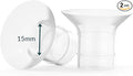 Ameda Breast Pump Flange Insert | 15mm Flange Insert | Ameda Pump Parts | Universal Flange Insert | Compatible with GLO, MYA Joy, MYA Joy Plus and Pearl Breast Pumps | 2 Count