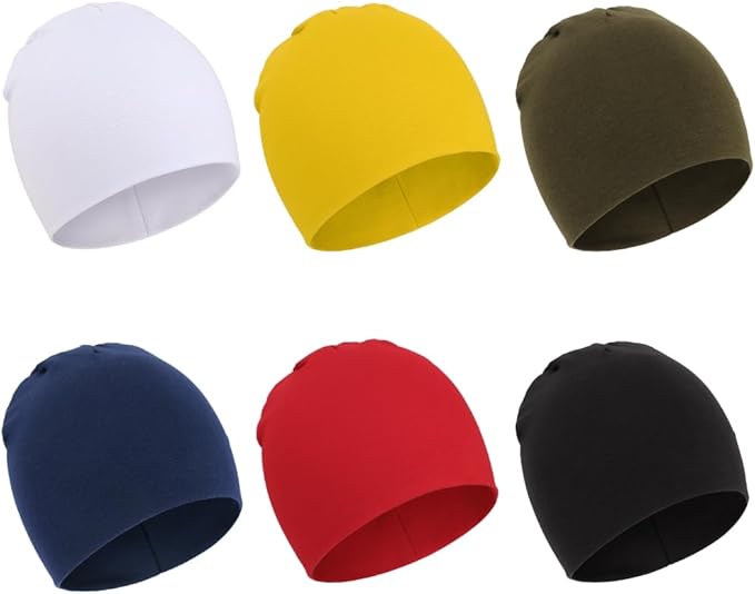 DRESHOW BQUBO 6 Pack Baby Hats for Boys Girls Unisex Baby Hat Soft Knit Cap Nursery Beanie for Newborn Infant Toddler Kid