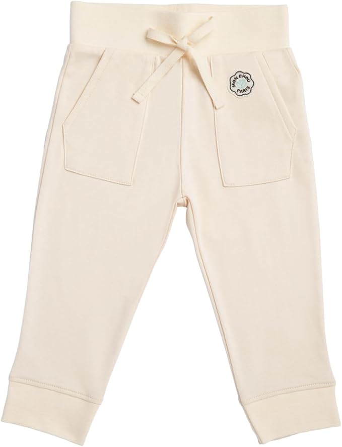 MON CHOU Organic Cotton Joggers - 100% Pima Cotton Baby Pants - Lightweight and Breathable Infant Pants for All Seasons