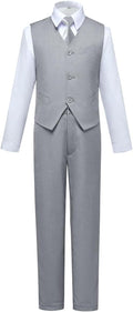 Visaccy Boys Suits Slim Fit Dress Clothes Ring Bearer Outfit
