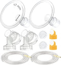 Maymom Breast Pump Kit Compatible with Medela Pump in Style Advanced Pump; 2xTwo-Piece 17mm Breastshield, 2 Valve, 4 Membrane, 2 Replacement Tubing; Replacement Part for Medela Shield, Valve
