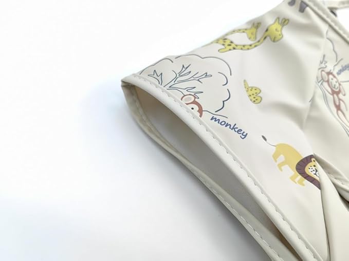 GZMM Waterproof Baby Bibs,Infant Toddler Extra Cover Feeding Bib With Food Catcher,Easy Clean & Washable