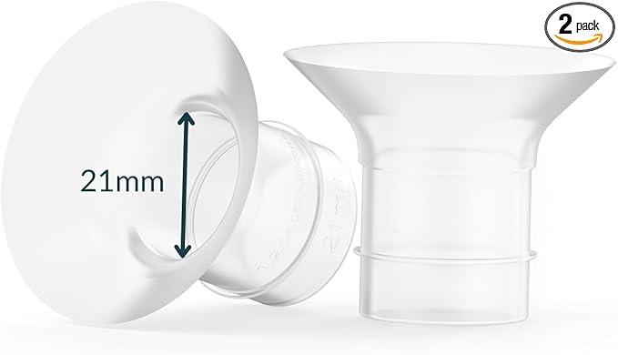 Ameda Breast Pump Flange Insert | 21mm Flange Insert | Ameda Pump Parts | Universal Flange Insert | Compatible with GLO, MYA Joy, MYA Joy Plus and Pearl Breast Pumps | 2 Count