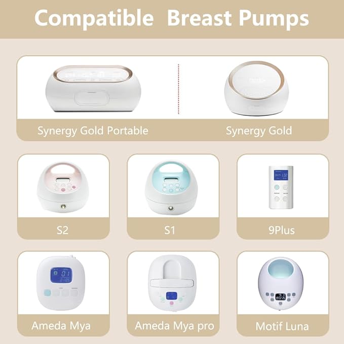 4pack Breast Pump Parts, 2pcs 21mm Flange and 2pcs Duckbill Valves for Spectra/Motif Luna/Amada MYA Breast pumps Parts, for Spectra S2 S1 9 Plus Parts, Replace to Spectra Flange Spectra Duckbill Valve