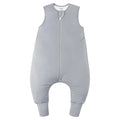 Rayon Made From Bamboo Sleep Sack 6-12 Months 0.5 Tog Ultra Soft Summer Toddler Sleep Sack with Feet 2-Way Zipper Lightweight Baby Sleeping Bag with Legs Thin Baby Wearable Blanket-Gray