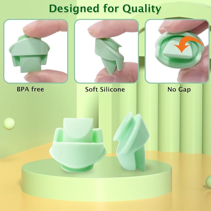 2pcs Duckbill Valves and 2pcs Pump Seals Diaphragm Compatible with Elvie Breast Pump, Replace for Elvie Pump Valves and Diaphragm, Pump Seal Used for Original Flange, Not Original Parts