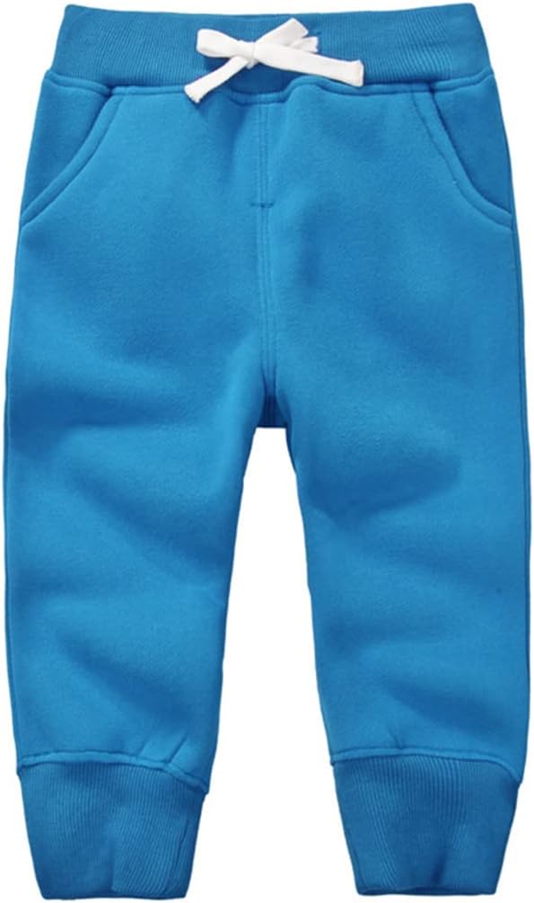 CuteOn Unisex Toddler Jogger Pants Kids Cotton Elastic Waist Winter Baby Sweatpants Pants 1-5Years