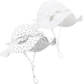 Baby Girl Sun Hat Summer Foldable Beach Hats with UPF50+ Sun Protection Wide Brim Toddler Bucket Hat Cap