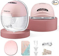 Electric Breast Pump, 2 Pcs Wearable Hands-Free Breastfeeding Pump with 12 Adjustable Suction & 3 Mode, Portable Milk Extractor for Pain-Free, Quiet and Efficient