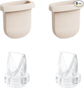 2pcs Duckbill Valves and 2pcs Silicone Diaphragms Compatible with eufy S1 Pro/S1/E10/E20 Breast Pump, Replace for Lansinoh Discreet Duo/NCVI/NICEGREEN/Nuliie/Zooawa S32 Breast Pump Parts