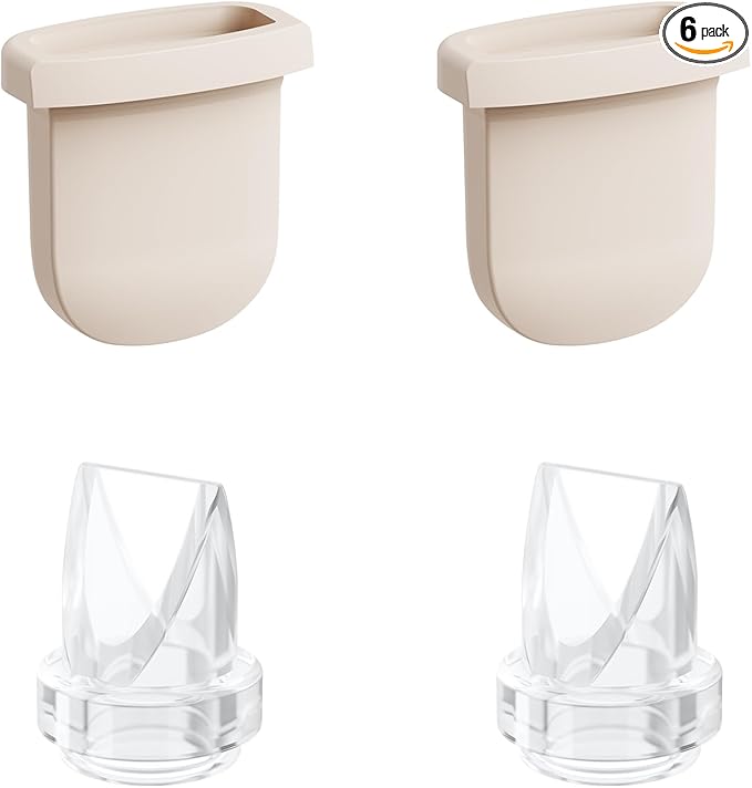 2pcs Duckbill Valves and 2pcs Silicone Diaphragms Compatible with eufy S1 Pro/S1/E10/E20 Breast Pump, Replace for Lansinoh Discreet Duo/NCVI/NICEGREEN/Nuliie/Zooawa S32 Breast Pump Parts