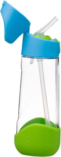 b.box Kids Water Bottle – 20oz Tritan Toddler Drink Bottle with Straw for School, Daycare, Travel w/Easy-Grip Triangular Design, Leak Proof Lid & Handle, BPA Free, Dishwasher Safe (Ocean Breeze)