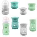 Silicone Sleeves for Avent Glass Natural Baby Bottle,6 Pack Bottles Shatter Proof Bottle Covers,Anti Flow Holder Compatible Baby Bottle 4 oz & 8 oz,BPA Free(Grey+Blue+Green)