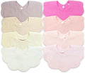 EllieHouse Baby Bibs for Girls Boys 8 Pack Muslin Drool Teeth Drooling Teething Bibs Muslin Cotton for Toddler Infant