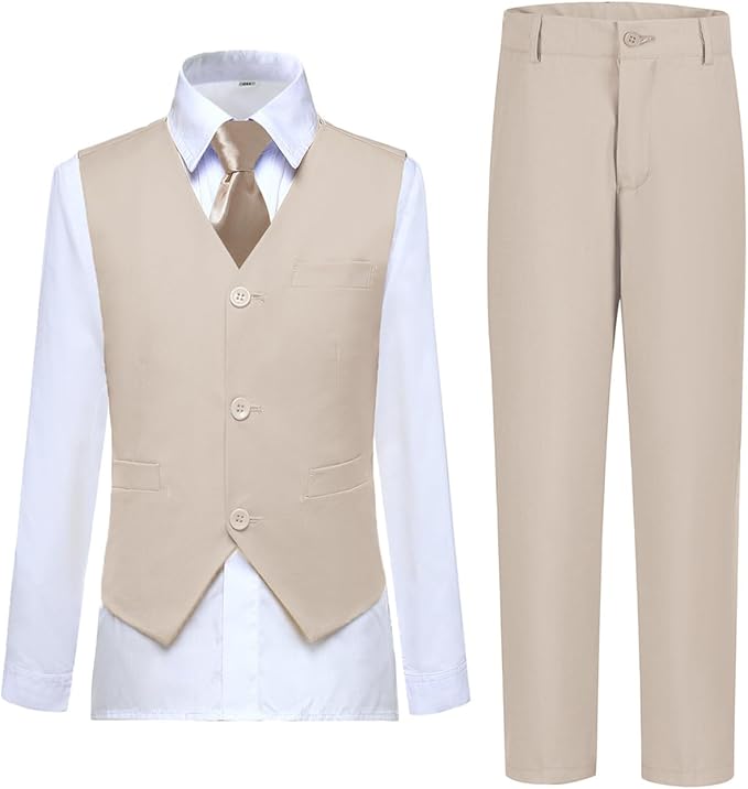 Boys Vest Set Formal Dress Suits Wedding Outfit Dresswear