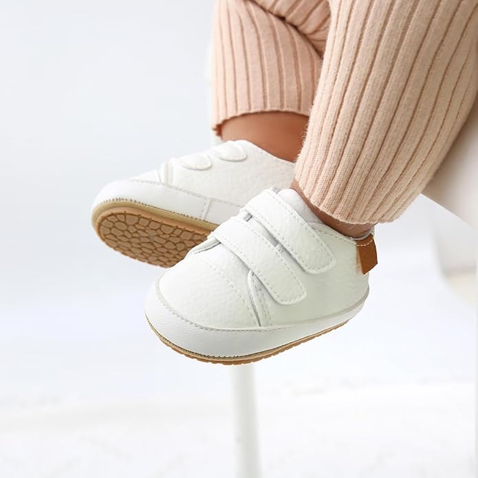 Clowora Baby Boys Girls Shoes Non-Slip Rubber Sole Sneakers Infant First Walking Toddler Crib Shoes Newborn Loafers Flats.