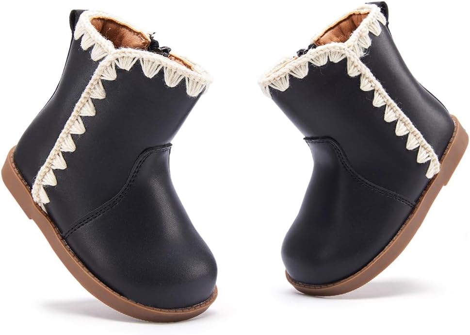 BMCiTYBM Baby Boys Girls Boots Infant Shoes First Walking Booties for All Seasons for 6 9 12 15 18 24 Months