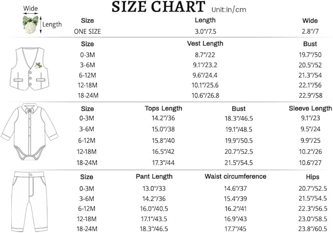 SANMIO Baby Boy Clothes Suits Infant Gentleman Outfit Collared Dress Shirt+Vest+Tie+Corsage+Pants 5Pcs Baby Suit Sets