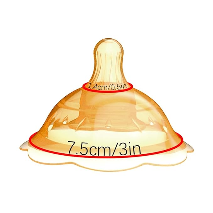 Nipple Shields for Breastfeeding Newborn - 2 Packs,Silicone Nipple Shields Breastfeeding for Baby and Mommy Breast Shell, Nipple Shield,Orange
