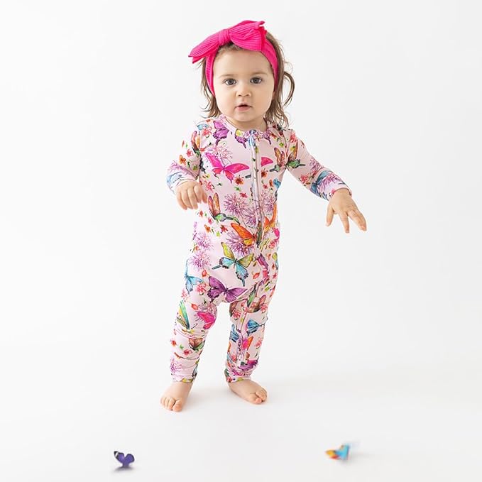 Posh Peanut Convertible Baby Sleepers - Girls Footless Baby Pajamas with 2 Way Zipper for Easy Diaper Changes