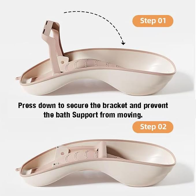 PandaEar Baby Bath Support, Foldable Infant Bathtub for Newborn Babies 0-6 Months, Soft Sink Baby Bath Tub (Pink)