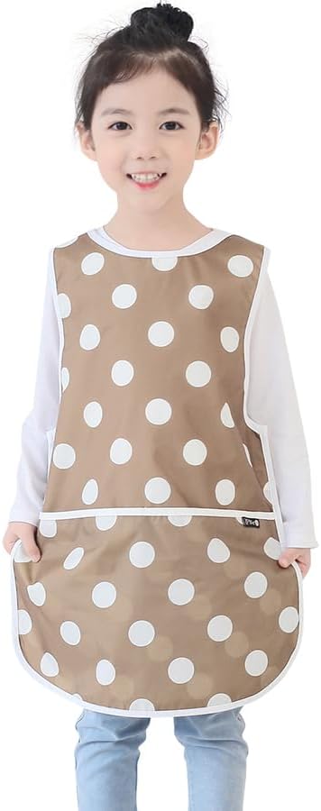Kids Painting Apron – Waterproof Art Smock for Toddlers & Preschoolers, Messy Play, Baking, Crafts, Cooking, Mealtime