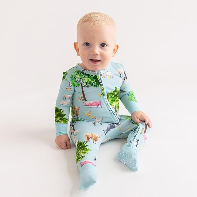 Posh Peanut Convertible Baby Sleepers - Girls Footless Baby Pajamas with 2 Way Zipper for Easy Diaper Changes