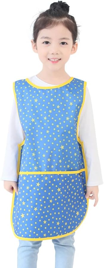 Kids Painting Apron – Waterproof Art Smock for Toddlers & Preschoolers, Messy Play, Baking, Crafts, Cooking, Mealtime