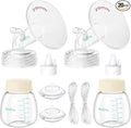 Breast Pump Parts Compatible with Spectra S1/S2/9 Plus, Not Original Accessories, Full Set Replacements Include 29mm Flanges, Valves, Backflow Protectors (Duckbills Included), Tubings and Bottles