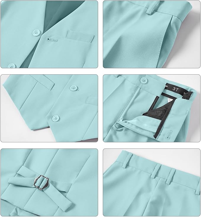 Boys Vest Set Formal Dress Suits Wedding Outfit Dresswear