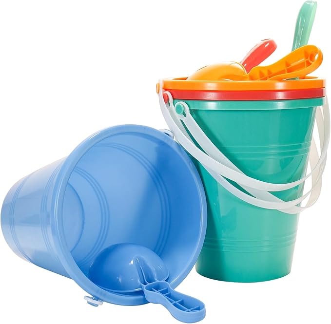 Holady Beach Toys Sand Toys Beach Shovels Beach Pail Set for Kids Summer Beach Essentials Outdoor Sand Play Fun Activities Beach Pails & Shovels