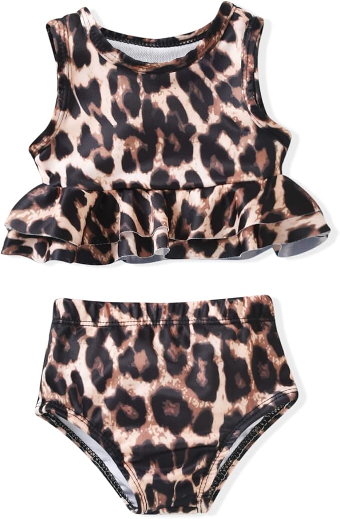 Aalizzwell Toddler Baby Girl Bathing Suit Two Piece Swimsuit Bikini Beach Wear