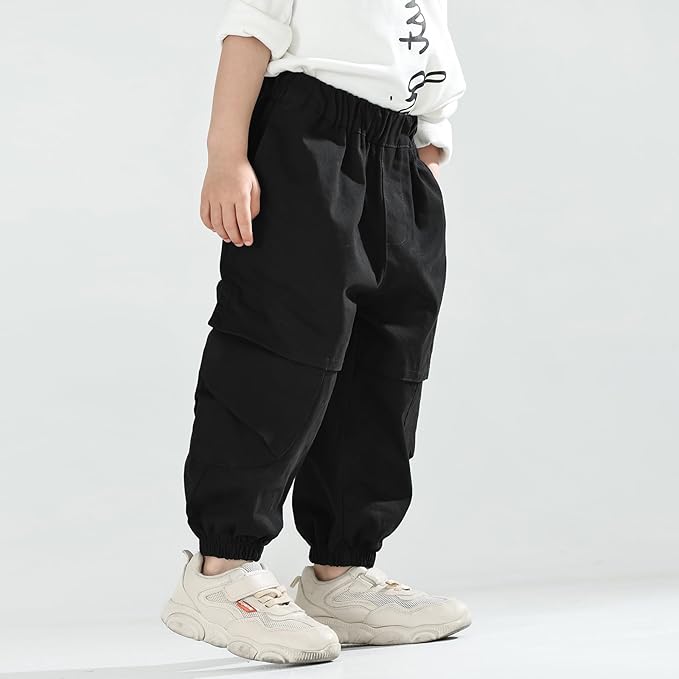 MINI PANDA Toddler Pants Boys& Girls, Relaxed Stretch Twill Toddler Casual Pants