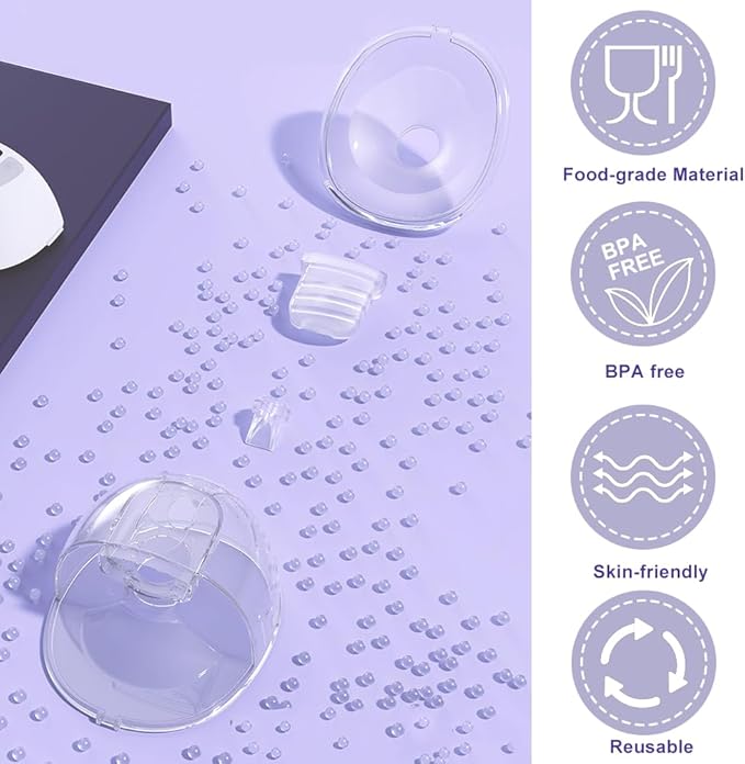 One Full Set S32 Breast Pump Parts with 24mm Flange Compatible with NCVI Nuliie NICEGREEN Life Zooawa S32 Breast Pump Replacement Parts,S32 Flange,Valves,Diaphragms,Collector