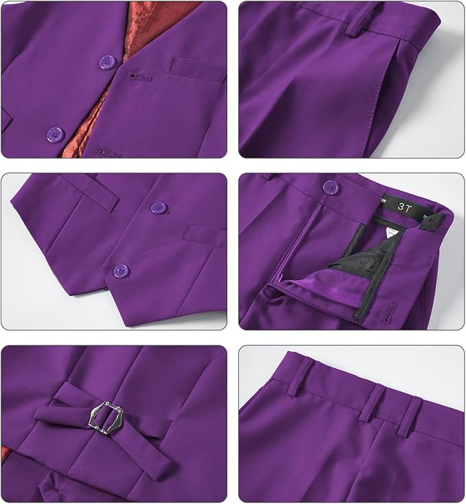 Boys Vest Set Formal Dress Suits Wedding Outfit Dresswear