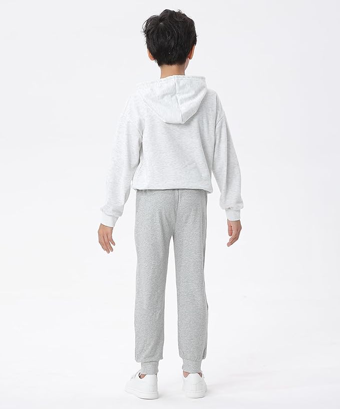GFQLONG 2/3 Pack Toddler Pants Sweatpants Boys Cotton Joggers, Athletic Pull on Sweat Pants with Pockets for Kids Clothes