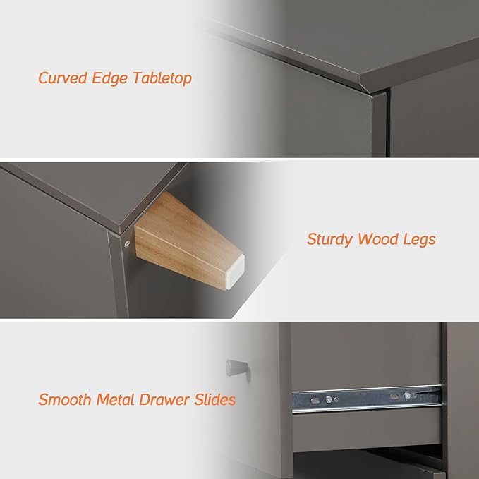 WMAPAT 8 Drawers Dresser Chests for Bedroom, 3-in-1 Modern Wood Closet Storage Organizer Furniture with Doors and Adjustable Shelves for Kids Room, Nursery, Dark Gray&Oak Brown, 94.4" Wide