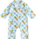 Balaflyie Baby Girl Button Down Pajamas Romper One-Piece Jumpsuit Long Sleeve Sleeper Infant Sleepwear