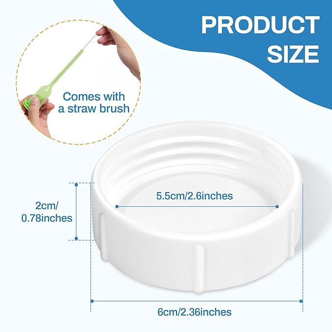 Travel Bottle Caps for Dr Brown Wide-Neck Storage/Travel Caps for Anti-Colic Options+ Baby Bottles, BPA-Free(Only Compatible with Wide Neck Bottle 5oz and 9oz, 6, Count)
