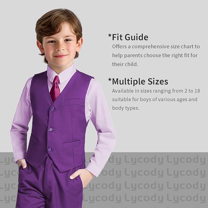 Boys Vest Set Formal Dress Suits Wedding Outfit Dresswear