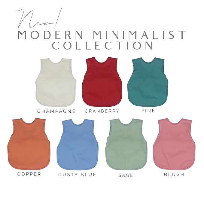 BapronBaby Minimalist Pine Bapron - No Neck Tie Safer Bib for Baby & Toddler - Soft Waterproof Stain Resistant - Machine Washable - Sz Baby/Toddler 6m-3T