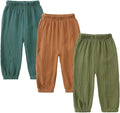 MYGBCPJS Baby Boys Girls Cotton Linen Trousers Kids Casual Ankle Pants Loose Long Bloomers