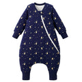 Duomiaomiao 3.5 TOG Toddler Sleep Sack 12-24 Months 100% Cotton Winter Side Open Zipper Baby Sleep Sack with Feet, Warm Toddler Wearable Blanket