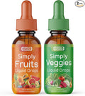 Simply Nature's Pledge - Fruit and Vegetable Supplements - Liquid Drops - Made with Whole Food Superfoods, Packed Vitamins & Minerals - Soy Free - Made in The USA