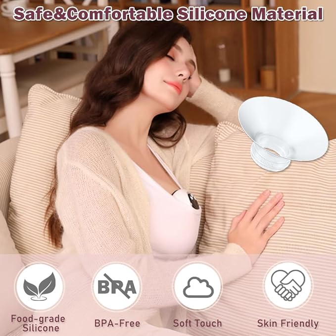 Flange Insert 17/19/21mm 6pcs Compatible with Momcozy M5/M9/M6/S12 Pro/V1 Pro/V2 Pro,for Spectra/Medela/MomMed/eufy/Lansinoh/Elvie Breast Pump,Fit for 24mm Flange/Shield of Most Pumps